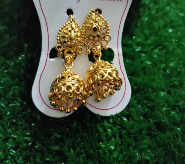 1 Pair Golden Antique Jhumke