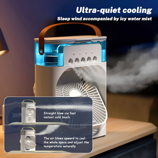 4-In-1 Multi-Functional Portable Air Humidifier Cooling USB Fan