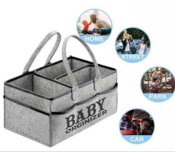 Foldable Baby Diaper Caddy Organizer – Portable Storage Basket – Essential Bag For Nursery, Changing Table And Car